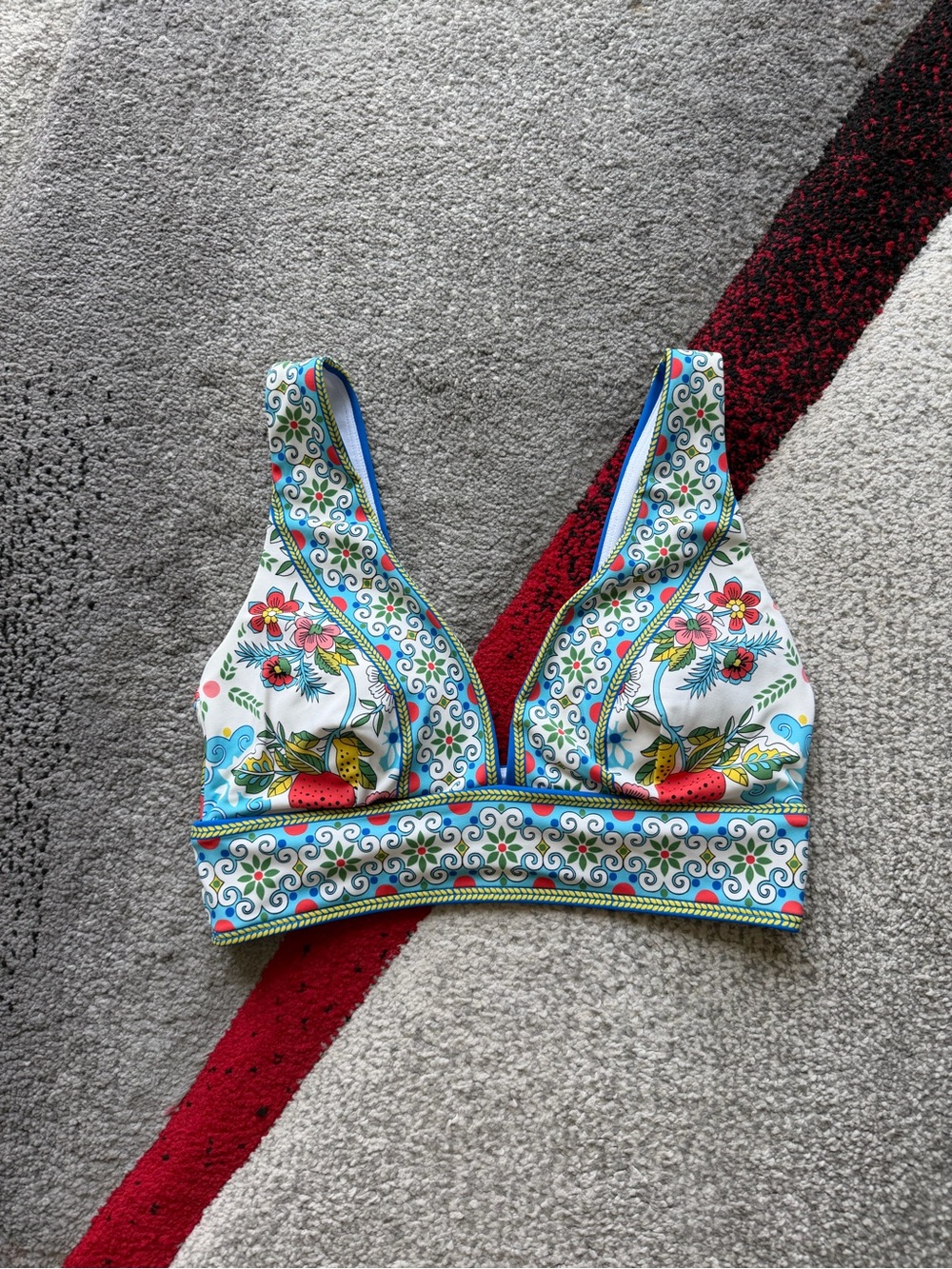 Boden Porto Nautical Print Bikini Top